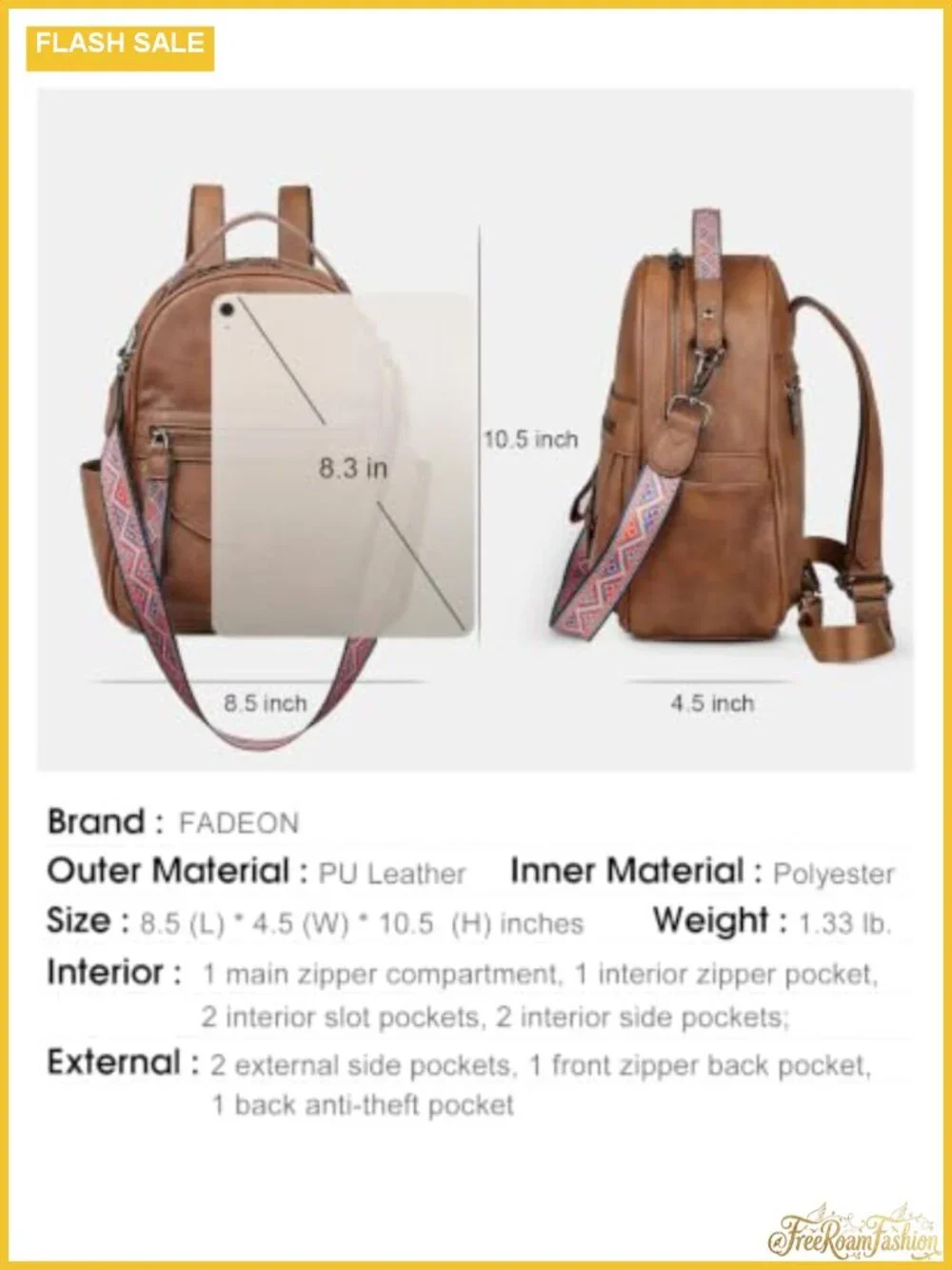 Vegan Leather Mini Backpack Purse for Women Small Daypack Travel